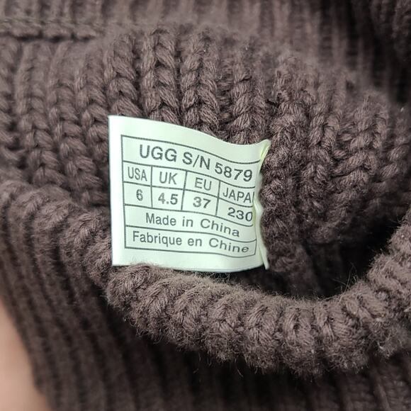 UGG Cardy Knit Brown Mid Boots Size 6 - Picture 8 of 8
